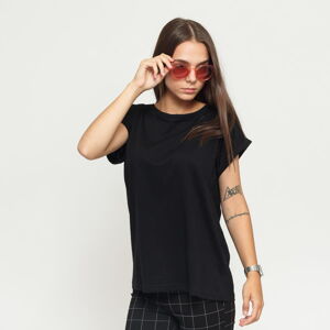Dámske tričko Urban Classics Ladies Organic Extended Shoulder Tee čierne