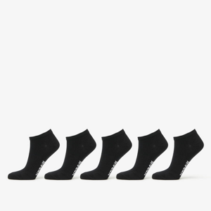 Ponožky Urban Classics Logo No Show Socks 5-Pack Black
