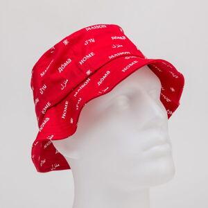 Klobúk Urban Classics Maison Bucket Hat červený / biely