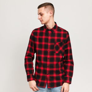 Pánska košeľa Urban Classics Oversized Checked Shirt červená / čierna