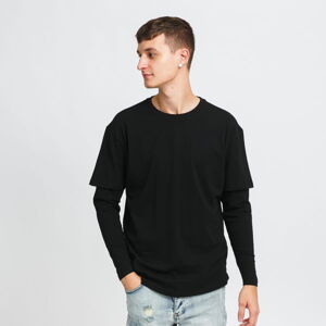 Urban Classics Oversized Shaped Double Layer LS Tee čierne