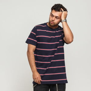 Tričko s krátkym rukávom Urban Classics Yarn Dyed Skate Stripe Tee navy / biele / červené