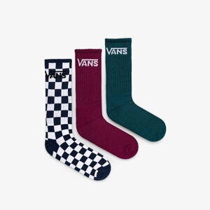 Ponožky Vans Classics Crew Socks 3 Pack Zelené / Vínové / Navy / Bílé
